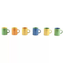 Mini Canecas Bicolor para Cafe 6 Pcs Cr501 Mimo Style 596 - 1