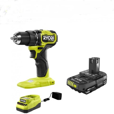 Ryobi Kit Furadeira/parafusadeira Compacta 18v C/ Bateria