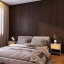 Ver imagem 1 de Painel Ripado Versátil 270x110cm: 02 Unid. (6m²) Polietileno - Talatto Painéis - Imbuia