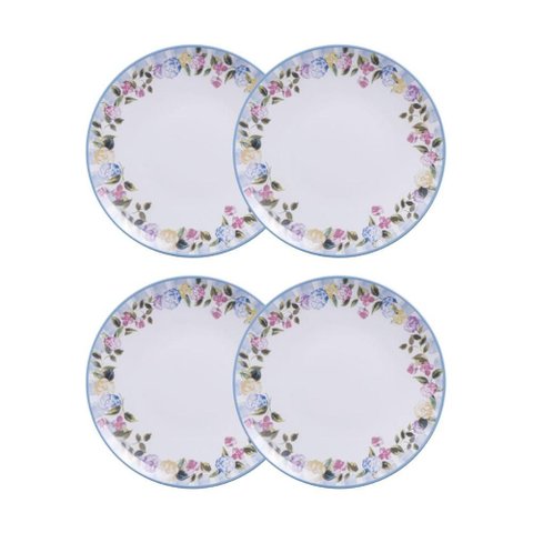 Conjunto 4 Pratos Rasos 25 Cm Porcelana Aura Tramontina