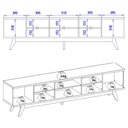 Ver imagem 4 de Rack Bancada Tv 75 Pol 218 Cm 4 Portas Fortaleza Freijo Colibri