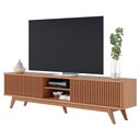 Ver imagem 1 de Rack Bancada Tv 75 Pol 218 Cm 4 Portas Fortaleza Freijo Colibri