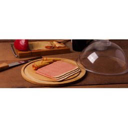 Porta Queijos de Bambu com Tampa Cúpula Queijeira Suporte para Frios Welf - 4