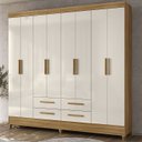 Ver imagem 2 de Guarda Roupa Casal 204cm 8 Portas Vitta Freijó/off Z17 - Mpozenato