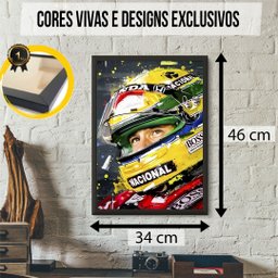 Quadro de Decoração Quarto Inspirador Grafite Senna Brasil - 5