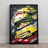 Quadro de Decoração Quarto Inspirador Grafite Senna Brasil - 2