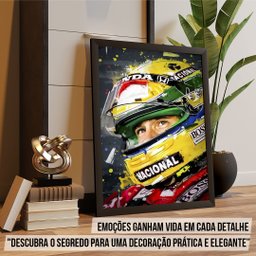 Quadro de Decoração Quarto Inspirador Grafite Senna Brasil - 3
