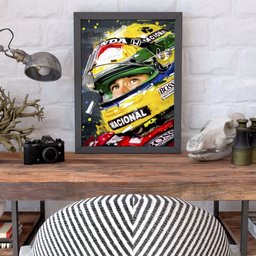 Quadro de Decoração Quarto Inspirador Grafite Senna Brasil - 4