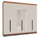 Ver imagem 3 de Guarda Roupa Casal 6 Portas 240cm com Espelho Madrid Politorno Móveis