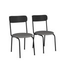Ver imagem 2 de Kit 2 Cadeiras Estofadas Ergonômicas 188 em Aço Carbono Preto e Cinza