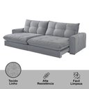 Ver imagem 5 de Sofá Firenze Linho 02 Módulos de 120cm B25cm Meu Sofá Online