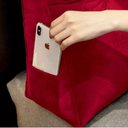 Ver imagem 4 de Almofada de Apoio Para Encosto de Cabeceira Mel Casal 140 cm Suede Vermelho - LM DECOR