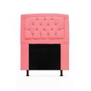 Ver imagem 2 de Kit Cabeceira Geovana + Calçadeira Baú Veneza Solteiro 100cm Suede - Renascer Decor:Rosa