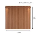 Ver imagem 3 de Painel River 1.8 com Led + Rack Bancada Atlas 1.8 Lukaliam Móveis Jequitiba/off White