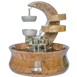 Fonte Cascata Lua Com Aromatizador Em Pedra Sabão - 1