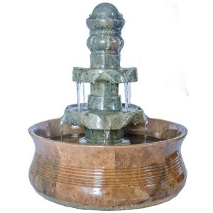 Fonte Cascata Bola Giratória Em Pedra Sabão