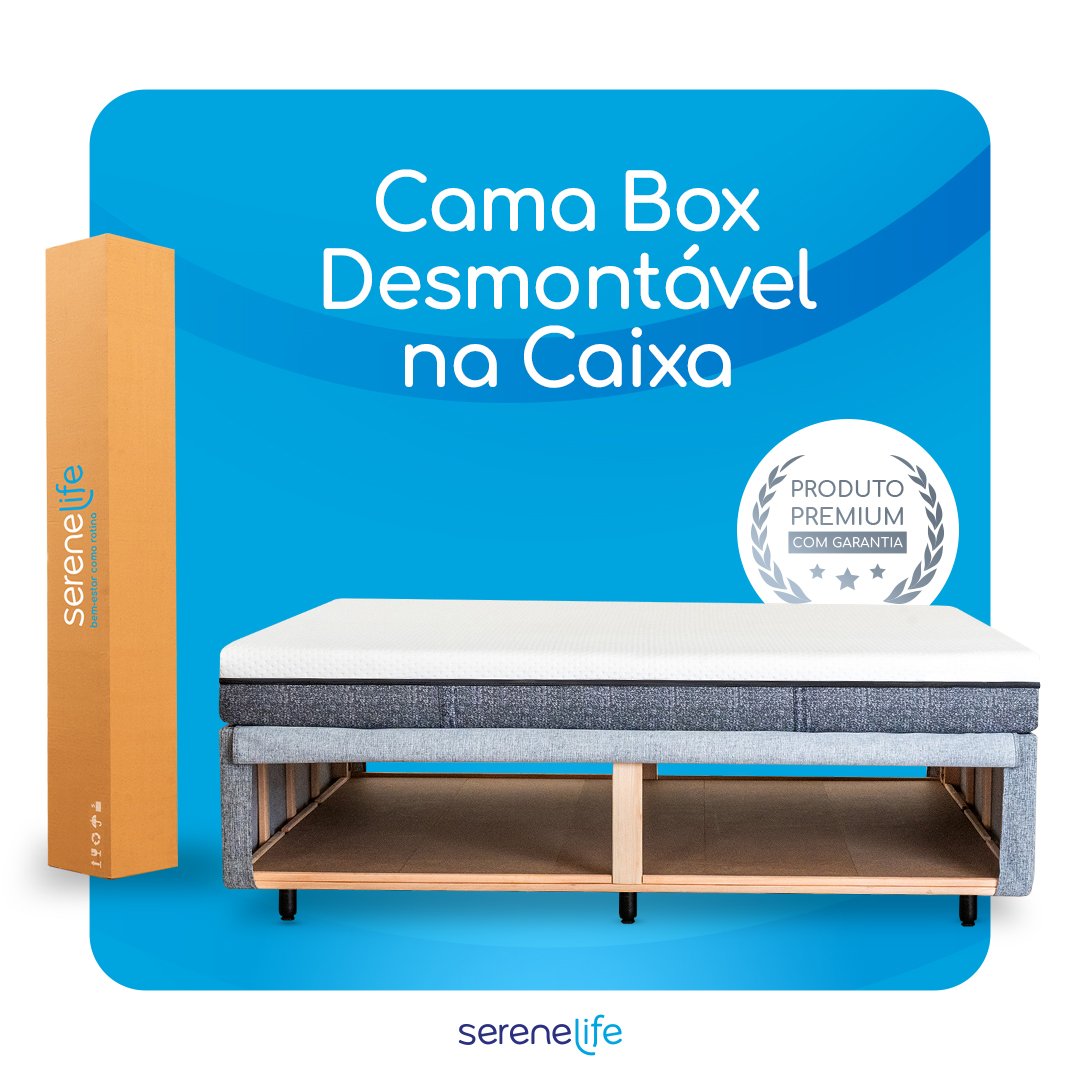 Cama Smartbox King Size Serenelife - Tecido Alpha 56 - 3