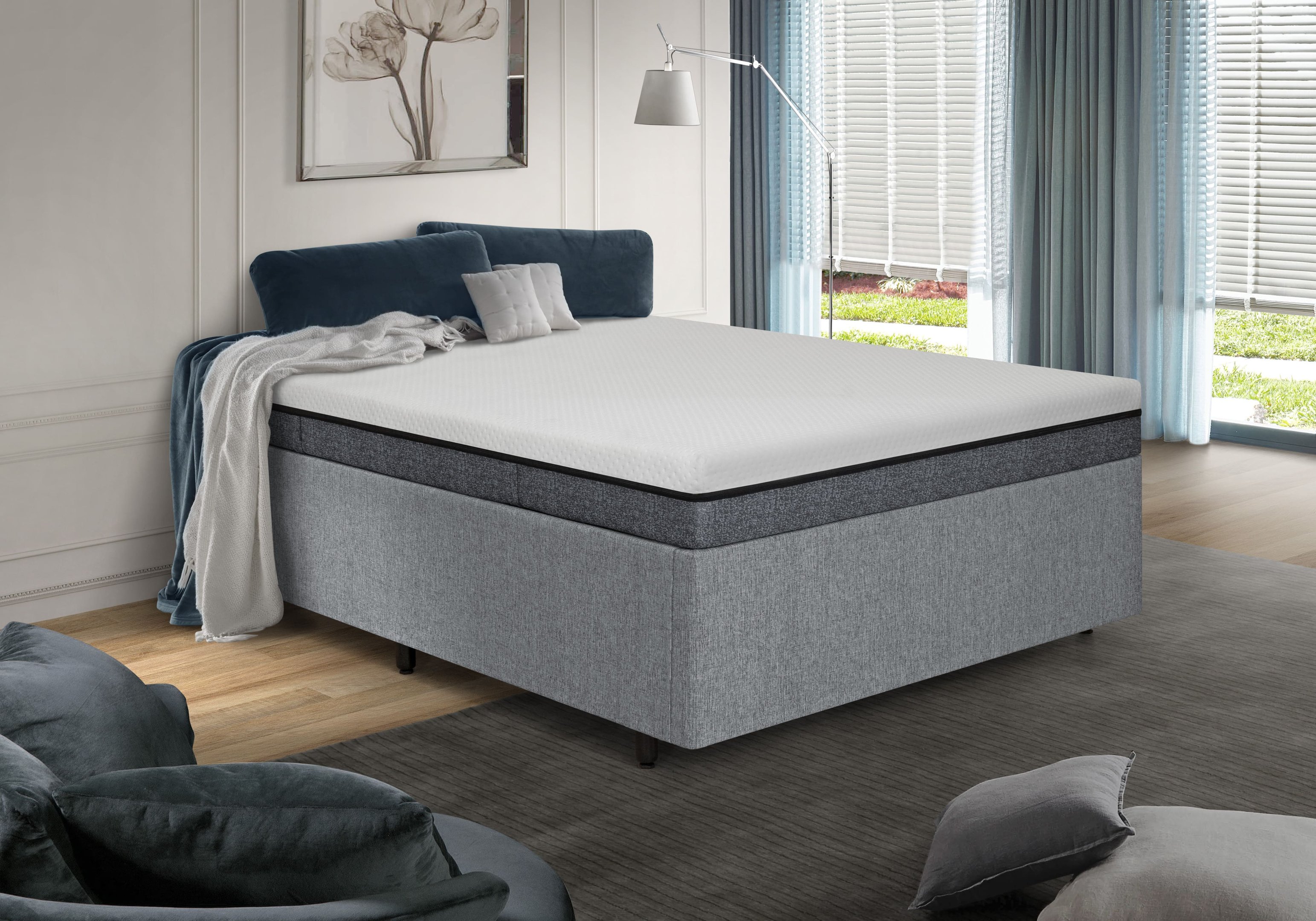 Cama Smartbox King Size Serenelife - Tecido Alpha 56 - 5