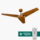 Ver imagem 1 de Ventilador de Teto Com Controle Remoto Natuvent Callis No Light 3 Pás Madeira Imbuia 220v
