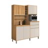 Armário Cozinha Gabi 8 Portas Moderno Ripado Varias Cores:off White - 2