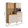 Armário Cozinha Gabi 8 Portas Moderno Ripado Varias Cores:off White - 3