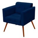 Ver imagem 3 de Kit 2 Poltrona Decorativa Elisa Suede Azul Marinho Pés Palito - D'Rossi