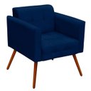 Ver imagem 2 de Kit 2 Poltrona Decorativa Elisa Suede Azul Marinho Pés Palito - D'Rossi