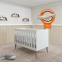 Ver imagem 4 de Berço Mini Cama Móveis Estrela Ternura - Branco Acetinado + Colchão Probel