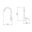 Ver imagem 2 de Torneira Para Cozinha de Mesa Monocomando Gali - Docol