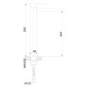 Ver imagem 2 de Torneira Misturador Monocomando Quadrada Lavatório - Alta Wj-2622-59a