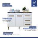 Ver imagem 4 de Lavanderia Modulada Armário Aéreo e Balcão Brasilia - Kaiki Móveis Branco