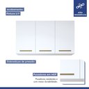 Ver imagem 5 de Lavanderia Modulada Armário Aéreo e Balcão Brasilia - Kaiki Móveis Branco