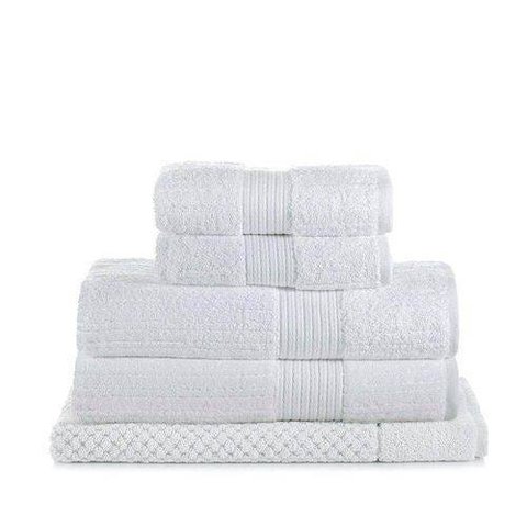 Jogo de banho Fio Penteado Canelado com 5 peças na cor branca - Buddemeyer