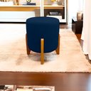 Ver imagem 2 de Kit 02 Puff Thor Redondo para Sala e Quarto Veludo Azul Marinho - W&D Decor