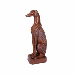 Cachorro Galgo Escultura Ferro Fundido Pronto Artes - 3