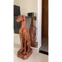 Ver imagem 2 de Cachorro Galgo Escultura Ferro Fundido Pronto Artes