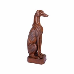 Cachorro Galgo Escultura Ferro Fundido Pronto Artes - 1