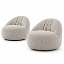 Ver imagem 2 de Kit 2 Poltronas Orgânicas Base Fixa Estofadas Design Moderno Luna Espresso Móveis