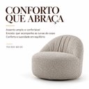 Ver imagem 4 de Kit 2 Poltronas Orgânicas Base Fixa Estofadas Design Moderno Luna Espresso Móveis