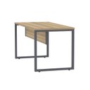 Ver imagem 6 de Escrivaninha Mesa Escritório X 150cm Industrial Noce Naturalle e Grafito Marrom/Marromle