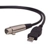 Cabo Microfone USB-A M para xlr Fêmea 3 Pinos 3 Metros - 3
