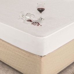 Protetor Impermeável Para Colchão Casal King com Elástico Em Toda Volta - Branco - 2