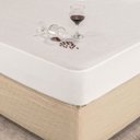 Ver imagem 2 de Protetor Impermeável Para Colchão Casal King com Elástico Em Toda Volta - Branco