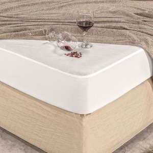 Protetor Impermeável Para Colchão Casal King com Elástico Em Toda Volta - Branco