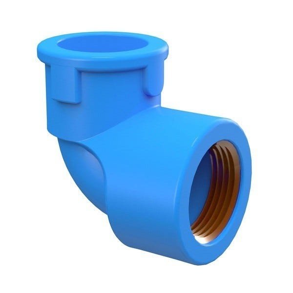 Joelho Azul Reforçado com Anel de Latão 20 x 1/2" 10 Peças - 1