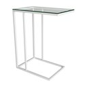 Ver imagem 3 de Mesa Lateral Industrial Encaixe Elena Vidro Branco