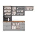 Ver imagem 5 de Cozinha Modulada Completa Americana 5 Peças 2 Aéreos + 1 Balcão + 1 Paneleiro + 1 Complemento