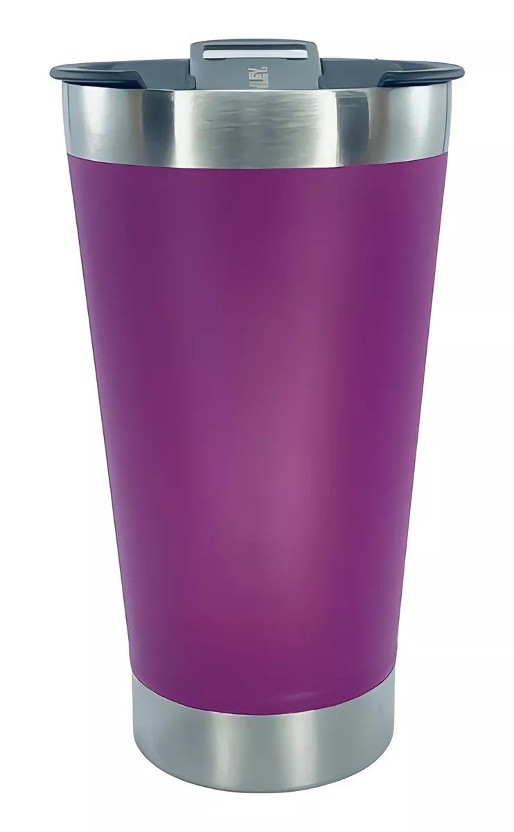 Copo Térmico de Cerveja (com Tampa)| 473ml:roxo