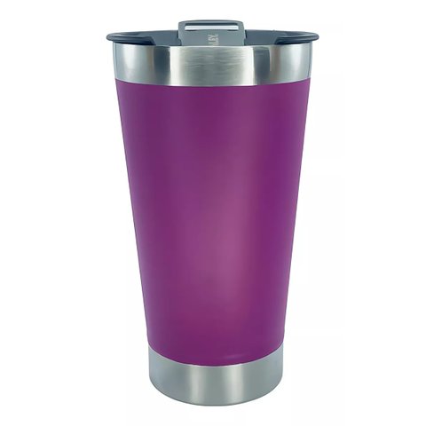Copo Térmico de Cerveja (com Tampa)| 473ml:roxo
