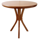 Ver imagem 1 de Mesa Marcela Selva Redonda Diam 80 Cm Restaurante Cafeteria Cozinha Sala de Jantar Castanho Mogno